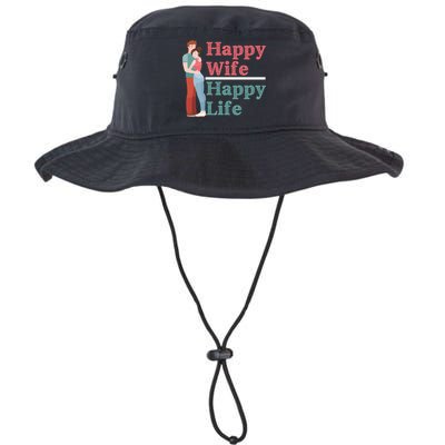 Happy Wife Happy Life Gift For Good Husbands Gift Bucket Hat