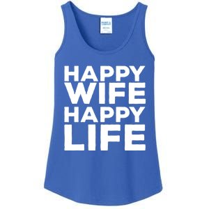 Happy Wife Happy Life Wife Cute Gift Ladies Essential Tank