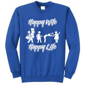 Happy Wife Happy Life – Wife Joke Funny Anniversary Wife Pun Cute Gift Sweatshirt