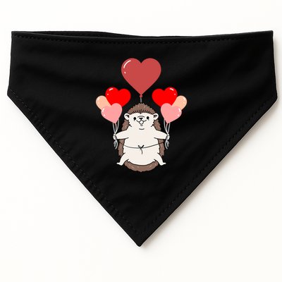 Hedgehog With Heart Balloons Valentines Day Hedgehog Gift USA-Made Doggie Bandana