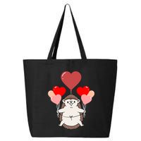 Hedgehog With Heart Balloons Valentines Day Hedgehog Gift 25L Jumbo Tote