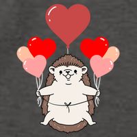 Hedgehog With Heart Balloons Valentines Day Hedgehog Gift Vector Backpack