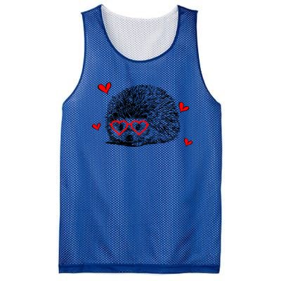 Hedgehog With Heart Glasses Valentines Day Hedgie Mom Cute Gift Mesh Reversible Basketball Jersey Tank