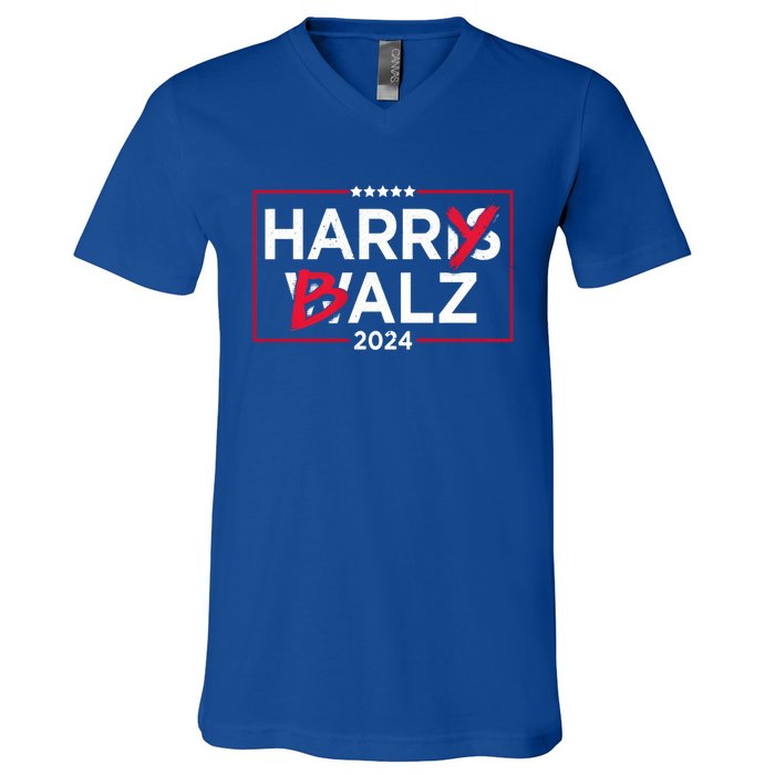 Harris Walz Harry Balz 2024 Gift V-Neck T-Shirt