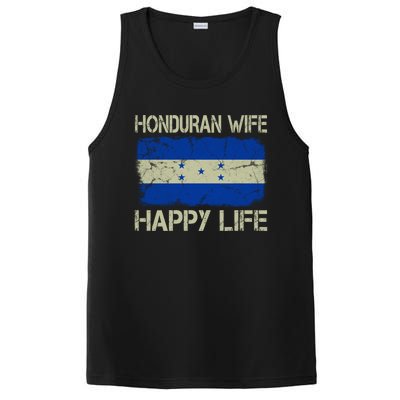 Honduran Wife Happy Life Honduras Flag Funny Husband Great Gift PosiCharge Competitor Tank