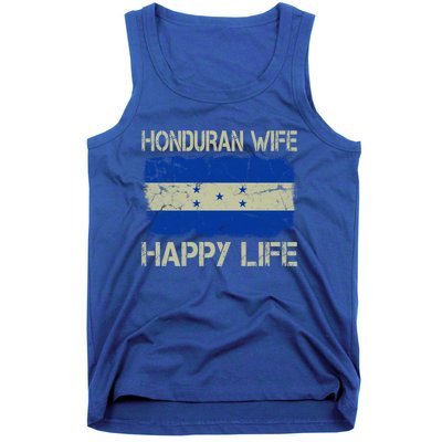 Honduran Wife Happy Life Honduras Flag Funny Husband Great Gift Tank Top