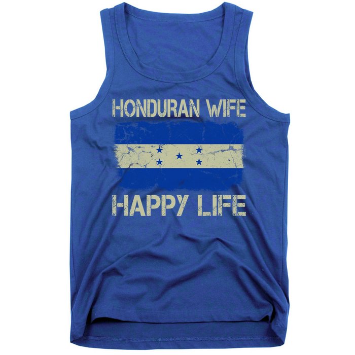 Honduran Wife Happy Life Honduras Flag Funny Husband Great Gift Tank Top