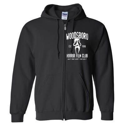 Horror Woodsboro Horror Film Club Halloween Horror Movie Full Zip Hoodie