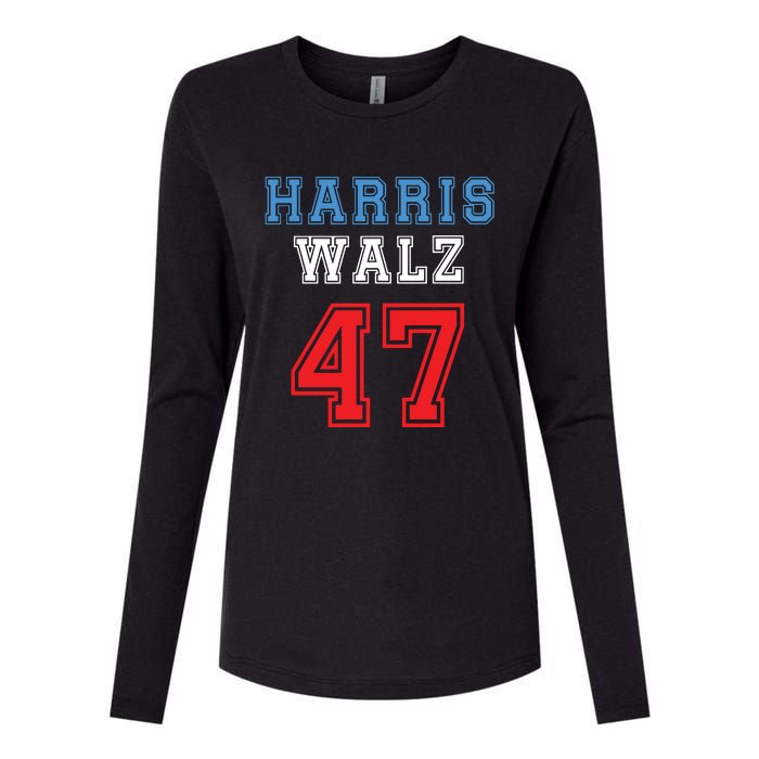 Harris Walz Harris 47 47th President Kamala Harris Womens Cotton Relaxed Long Sleeve T-Shirt