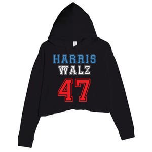 Harris Walz Harris 47 47th President Kamala Harris Crop Fleece Hoodie