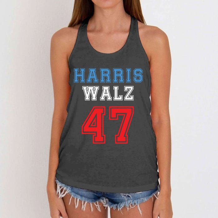 Harris Walz Harris 47 47th President Kamala Harris Women's Knotted Racerback Tank