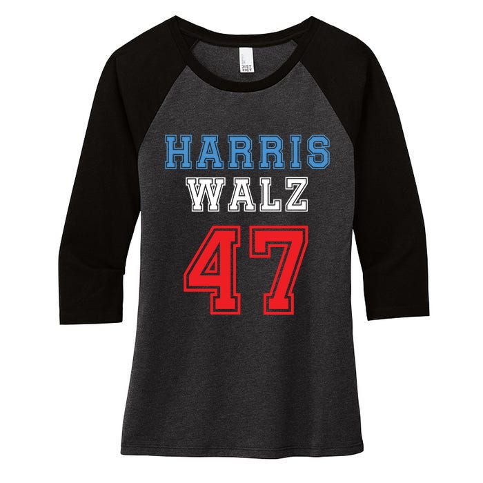 Harris Walz Harris 47 47th President Kamala Harris Women's Tri-Blend 3/4-Sleeve Raglan Shirt