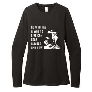 He Who Has A Why To Live Gift Womens CVC Long Sleeve Shirt