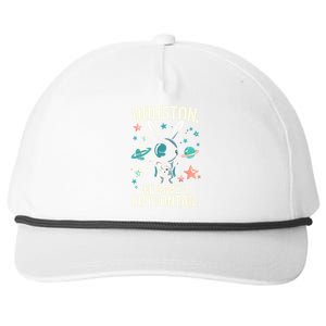 Houston We Have A Cottontail Astronaut Bunny Snapback Five-Panel Rope Hat