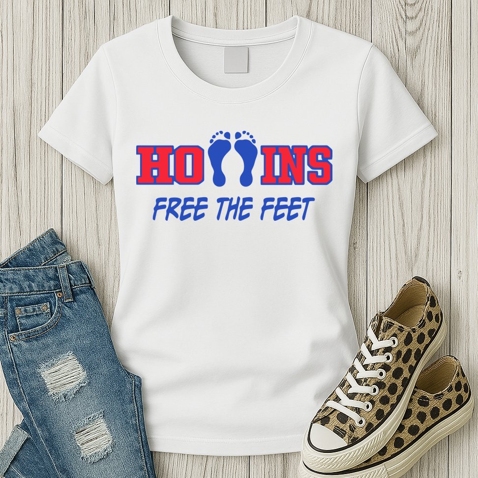 Hollins Wearing Hollins Free The Feet Womens T-Shirt
