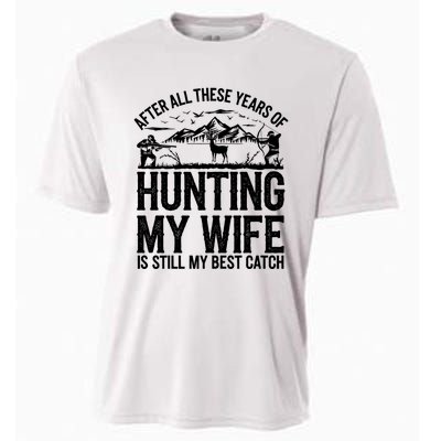 Hunting Wife Humor Design Funny Hunter Cooling Performance Crew T-Shirt