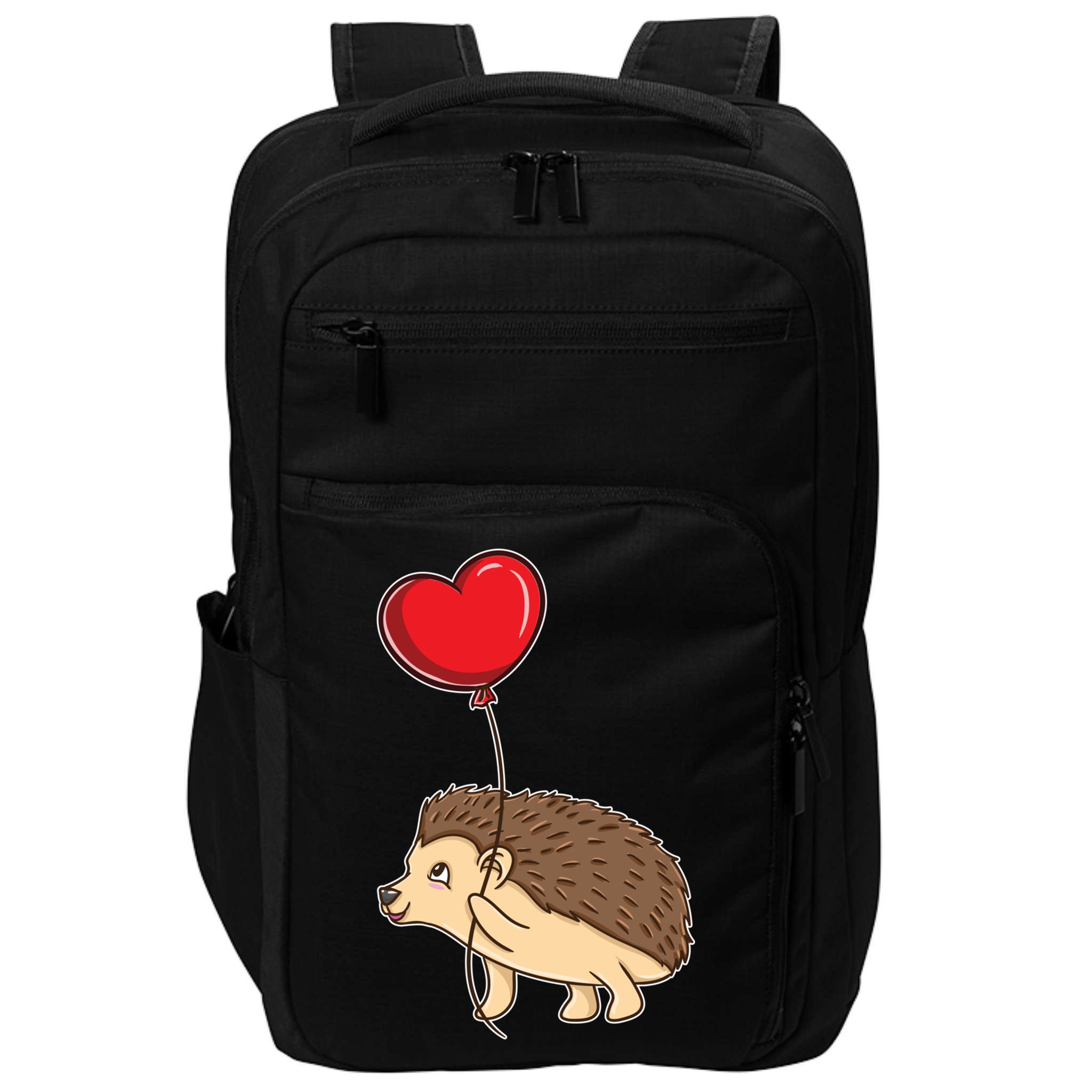 Hedgehog With Heart Balloon Valentines Day Gift Impact Tech Backpack