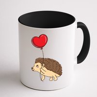 Hedgehog With Heart Balloon Valentines Day Gift Mug