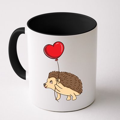 Hedgehog With Heart Balloon Valentines Day Gift Mug