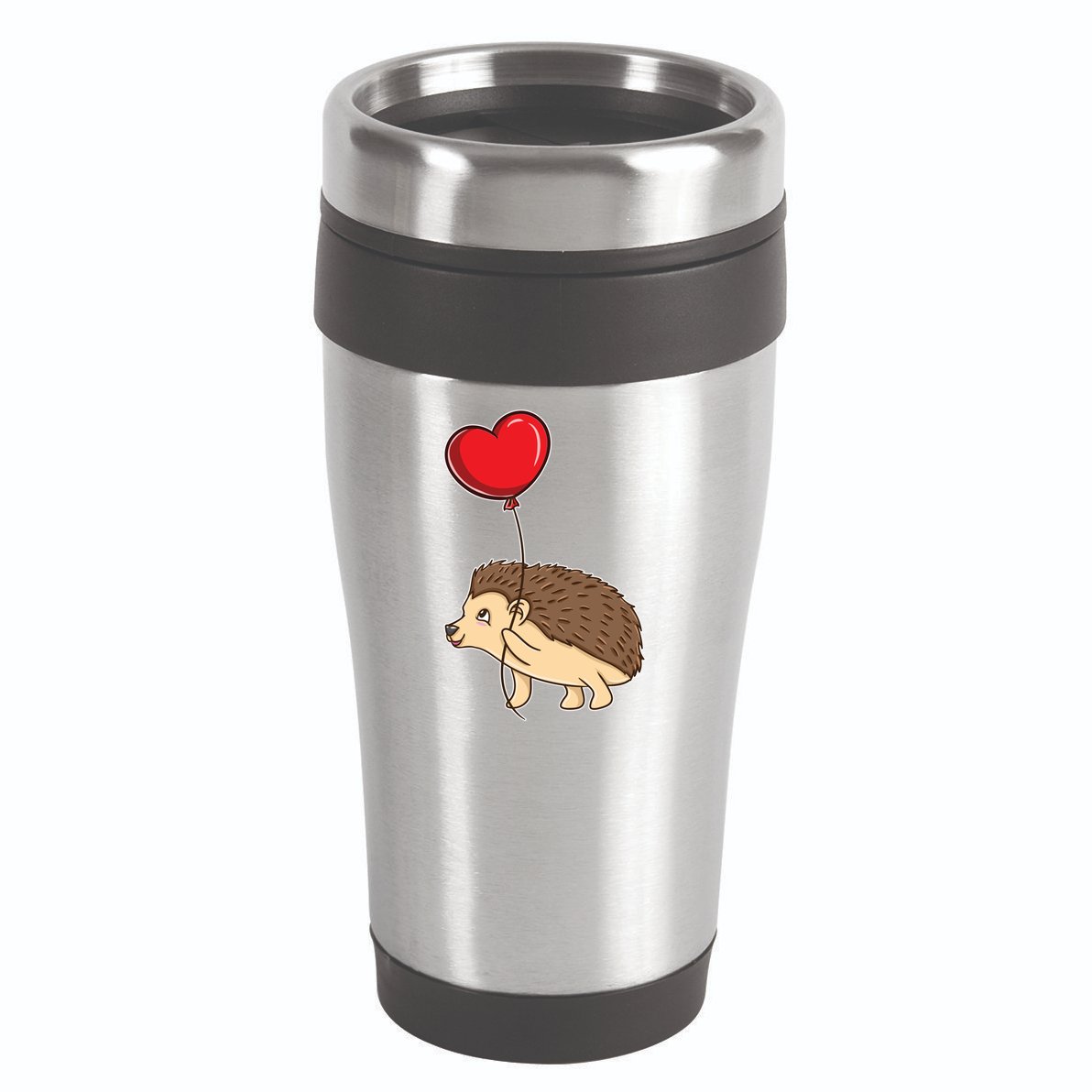Hedgehog With Heart Balloon Valentines Day Gift 16oz Travel Tumbler