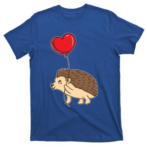 Hedgehog With Heart Balloon Valentines Day Gift T-Shirt