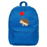 Hedgehog With Heart Balloon Valentines Day Gift 16 in Basic Backpack