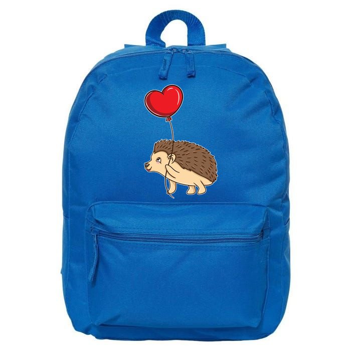 Hedgehog With Heart Balloon Valentines Day Gift 16 in Basic Backpack