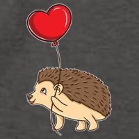 Hedgehog With Heart Balloon Valentines Day Gift Vector Backpack