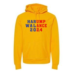 Harump Wallace Harris Walz Trump Vance 2024 Premium Hoodie