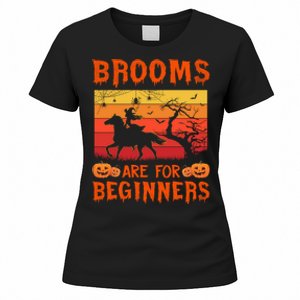 Horses Witch Halloween Brooms Are For Beginners Or Amateurs Women's T-Shirt