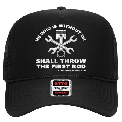 He Who Is Without Oil Shall Throw The First Rod Car Mechanic Hat