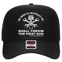 He Who Is Without Oil Shall Throw The First Rod Car Mechanic Hat