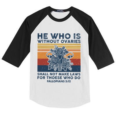 He Who Is Without Ovaries Shall Not Make Laws For Those Who Kids Colorblock Raglan Jersey