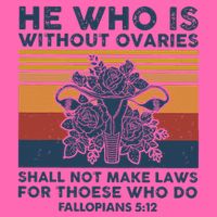 He Who Is Without Ovaries Shall Not Make Laws For Those Who Stripe Pom Pom Beanie