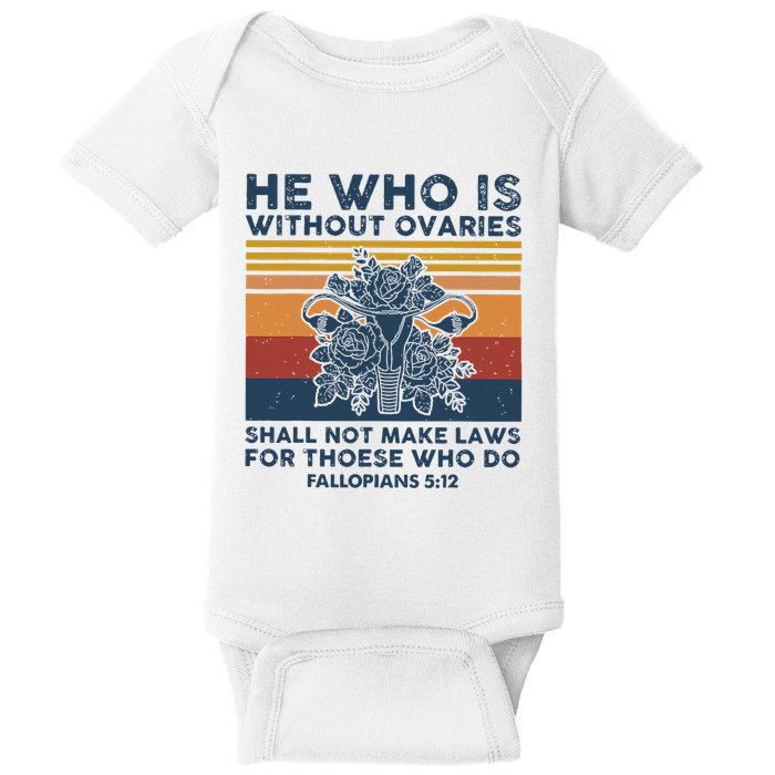 He Who Is Without Ovaries Shall Not Make Laws For Those Who Baby Bodysuit