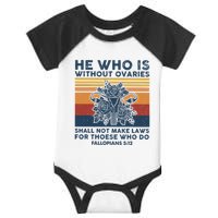 He Who Is Without Ovaries Shall Not Make Laws For Those Who Infant Baby Jersey Bodysuit