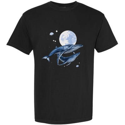 Humpback Whale In Space Funny Beluga Orca Blue Whale Garment-Dyed Heavyweight T-Shirt