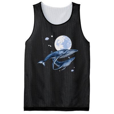 Humpback Whale In Space Funny Beluga Orca Blue Whale Mesh Reversible Basketball Jersey Tank