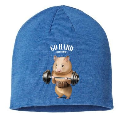 Hamster Weightlifting In Fitness Gym Meaningful Gift Sustainable Beanie