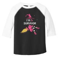 Halloween Witch I’M A Survivor Breast Cancer Ribbon Toddler Fine Jersey T-Shirt