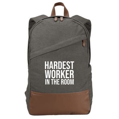 Hardest Worker In The Room Cotton Canvas Backpack