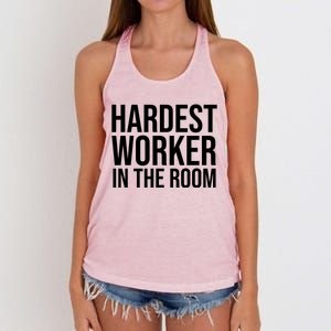 Hardest Worker In The Room Women's Knotted Racerback Tank