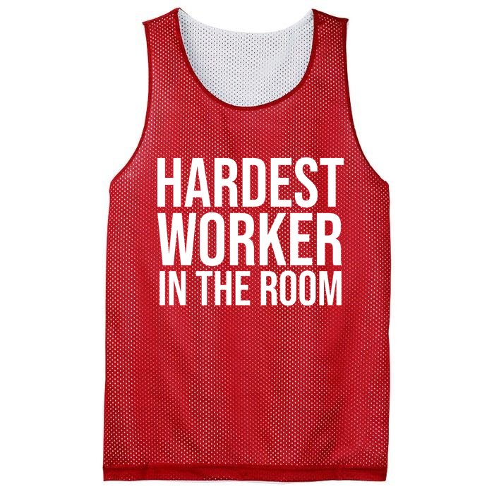 Hardest Worker In The Room Mesh Reversible Basketball Jersey Tank