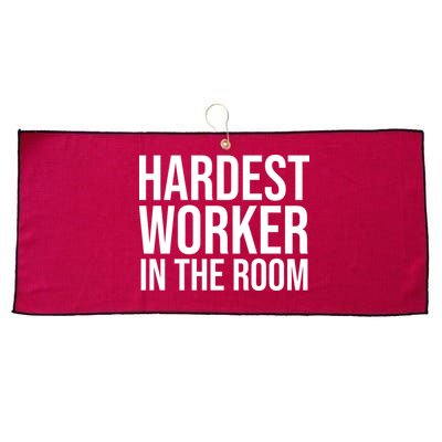 Hardest Worker In The Room Large Microfiber Waffle Golf Towel