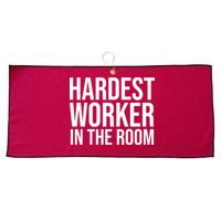 Hardest Worker In The Room Large Microfiber Waffle Golf Towel