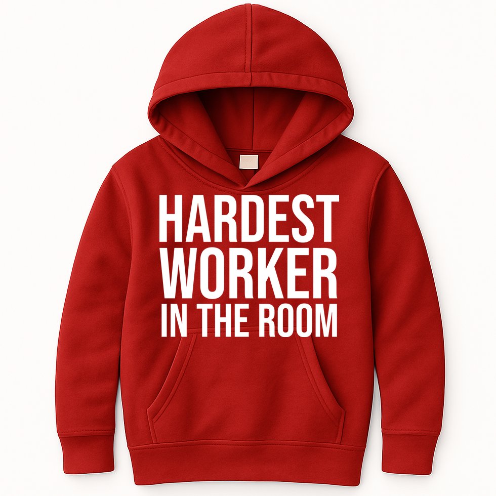 Hardest Worker In The Room Kids Hoodie