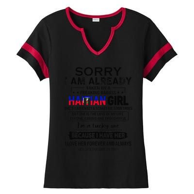 Haitian Wife IM Lucky One To Have A Haitian Ladies Halftime Notch Neck Tee