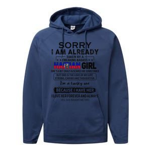 Haitian Wife IM Lucky One To Have A Haitian Performance Fleece Hoodie