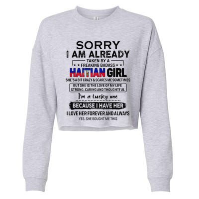 Haitian Wife IM Lucky One To Have A Haitian Cropped Pullover Crew