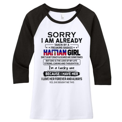 Haitian Wife IM Lucky One To Have A Haitian Women's Tri-Blend 3/4-Sleeve Raglan Shirt